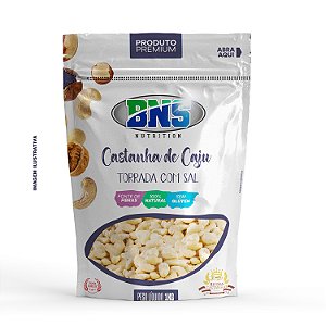 CASTANHA DE CAJU INTEIRA TORRADA COM SAL - BNS NUTRITION