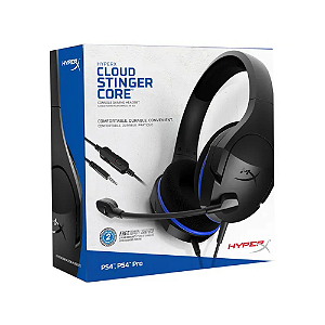 Headset Gamer HyperX Cloud Stinger Core, Drivers 40mm, PS5, PS4, Xbox One, Nintendo Switch, P3, Preto E Azul