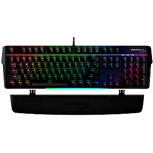 Teclado Mecânico Gamer HyperX Alloy MKW100, RGB, Switch Red, Full Size, US, Preto - 4P5E1AA#ABA