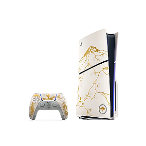 Console Sony PlayStation 5 Slim, Edição Limitada Ouro, Ghost of Yotei, SSD 1TB, Controle Sem Fio DualSense