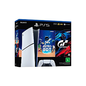 Console Sony PlayStation 5, Edição Digital, SSD 825GB, Controle Sem Fio DualSense + 2 Jogos Digitais
