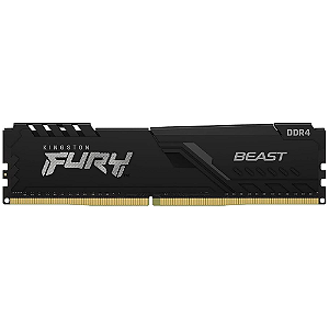 Memória RAM Kingston Fury Beast, 16GB, 3200MHz, DDR4, CL16, Preto