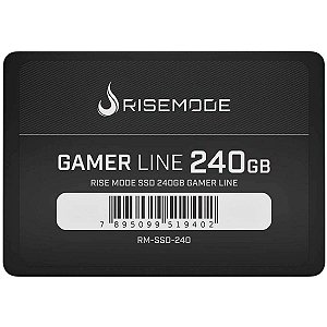 SSD Rise Mode Gamer Line, 240GB, SATA III, Leitura: 530MB/s, Gravação: 520MB/s, Preto - RM-SSD-240