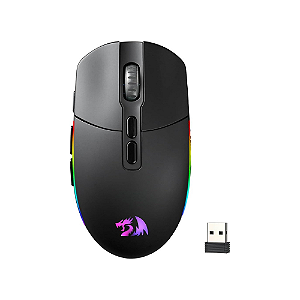 Mouse Gamer Sem Fio Redragon Invader Pro, RGB, 10000 DPI, 8 Botões, Wireless, Preto - M719RGB-PRO
