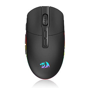 Mouse Gamer Sem Fio Redragon Invader Pro, RGB, 10000 DPI, 8 Botões, Wireless, Preto - M719RGB-PRO