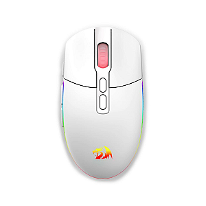 Mouse Gamer Sem Fio Redragon Invader Pro, RGB, 10000 DPI, 8 Botões, Wireless, Branco - M719W-RGB-PRO