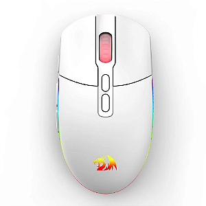 Mouse Gamer Sem Fio Redragon Invader Pro, RGB, 10000 DPI, 8 Botões, Wireless, Branco - M719W-RGB-PRO