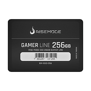 SSD Rise Mode Gamer Line, 256GB, SATA III, Leitura: 530MB/s, Gravação: 520MB/s, Preto - RM-SSD-256