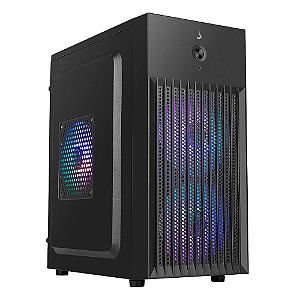 Gabinete Office Rise Mode X1 Black, Mini Tower, M-ATX, Sem FANs, Preto - RM-GA-OFX1-FB