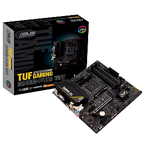 Placa-Mãe ASUS TUF GAMING A520M-PLUS WIFI, AMD AM4, RGB, mATX, DDR4, Preto - 90MB17F0-M0EAY0