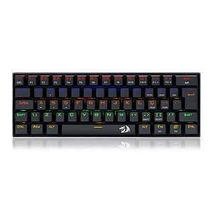 Teclado Mecânico Gamer Redragon Lakshmi K606R 60%, LED Rainbow, Switch Blue (PT-BLUE) (Usado)
