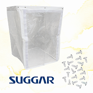 SACO SECADORA SUGGAR MASTER TURBO CLARA SC111 C/ ILHOS + 20 CLIPS