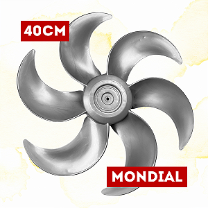 HÉLICE 40CM 6 PÁS VENTILADOR MONDIAL - PRATA