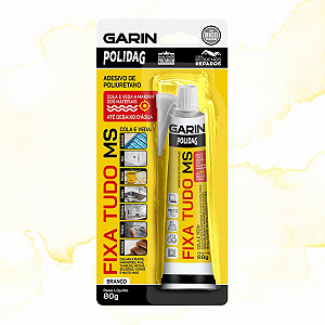 FIXA TUDO MS BRANCO - CUBA ESPELHO PIA MÁRMORE PEDRA VIDRO METAL - GARIN 80G