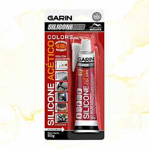 SILICONE ACÉTIVO COLORS - VEDA BANHEIRAS RODAPÉS BOX CALHAS - GARIN 50G