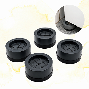KIT 4 PÉS NIVELADORES PARA LAVA E SECA E OUTROS MÓVEIS - ANTIVIBRAÇÃO ANTIRUÍDO AJUSTAVEL
