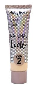 Base Liquida Natural Look 29ml - Ruby Rose - Cor: Bege 02