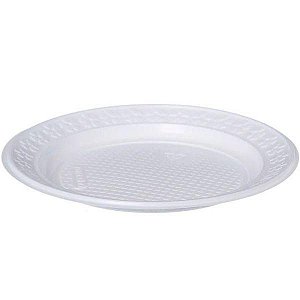 PRATO PLASTICO BRANCO 18CM C/10 - KEROCOPPO