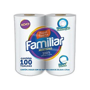TOALHA DE PAPEL FAMILIAR C/2 ROLOS
