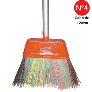 VASSOURA DE NYLON COM CABO REVESTIDO - 4 IRMÃOS