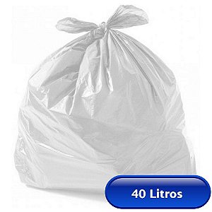 SACO DE LIXO BRANCO 40LTS C/100