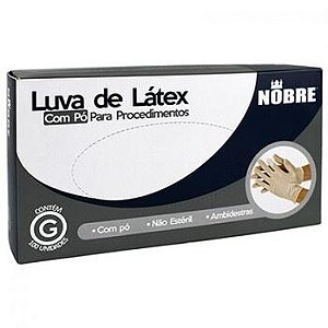 LUVA LATEX G COM PO CX C/100 - NOBRE