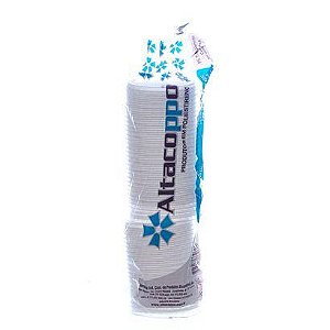 TAMPA PLASTICA P/ COPO 300ML C/FURO  -  ALTACOPPO C/50