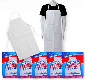 AVENTAL DE NAPA BRANCO S/BOLSO