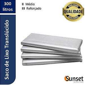 SACO DE LIXO TRANSPARENTE 300LTS MEDIO C/100 (ETIQUETA ROSA)