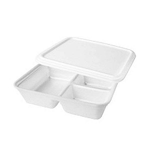 ESTOJO ISOPOR 3 DIVISOES FUNDO 750ML C/TAMPA C/100 (PT-090/3D)-COPOBRAS