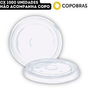 TAMPA PLASTICA P/COPO TERMICO 180ML CX C/1000 - COPOBRAS