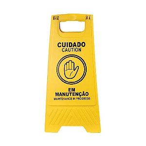 PLACA SINALIZADORA EM MANUTENÇÃO