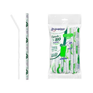 CANUDO PLASTICO BIO TRANSPARENTE SACHET 6MMX20CM FLEXIVEL C/100 - STRAW