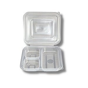 EMBALAGEM POTE RETANGULAR CR. 3 DIV 810ML CX C/100 G323 - GALVANOTEK