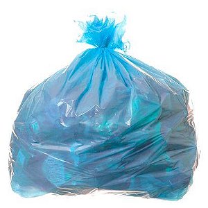 SACO LIXO 20LTS PRETO C/100 ETIQ AZUL CLARO