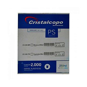COPO 250ML PP TRANSPARENTE CX C/2000 (20X100) - ULTRA