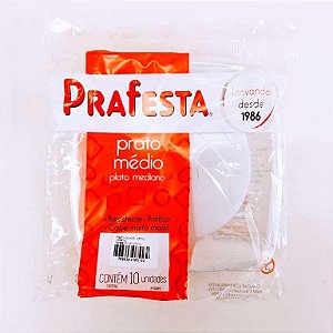 PRATO QUADRADO MEDIO C/300 CRISTAL PRAFESTA