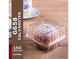 EMBALAGEM DOCE QUADRADO 500ML CX C/150 G658 - GALVANOTEK