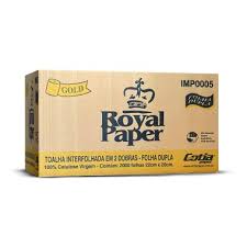 PAPEL TOALHA INTERF.100% CEL.22X20 F DUPLA C/2000 - ROYAL GOLD