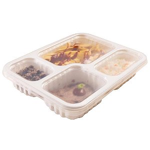 EMBALAGEM BANDEJA BCA 4 DIV 1225ML CX C/100 G324 - GALVANOTEK