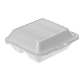 ESTOJO ISOPOR 3 DIVISOES 900ML C/TAMPA ACOPLADA FD C/200 (TH-200) - TOTALPLAST