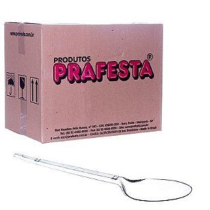 COLHER LEVE REFEICAO CRISTAL CX C/1000 - PRAFESTA