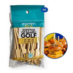 ESPETO GOLF DE BAMBU 12,5CM C/20UND