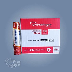 COPO 330ML PP TRANSPARENTE CX C/1000 (20X50)- CRISTALCOPO