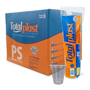 COPO 400ML PS TRANSPARENTE CX C/1000 (20X50) - TOTALPLAST