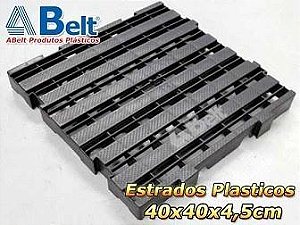 ESTRADO 40CMX40CMX4,5CM PRETO - POLIETILENO