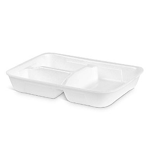 ESTOJO ISOPOR 3 DIVISOES RASO 900ML C/100 - (HF 90/3R) - FIBRAFORM