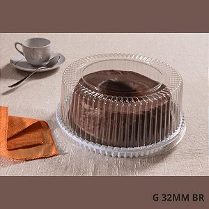 EMBALAGEM REDONDA MINI TORTA CRISTAL 0,75KG CX C/100 G32CT - GALVANOTEK