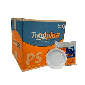 PRATO PLASTICO BRANCO 26CM C/10 - TOTALPLAST