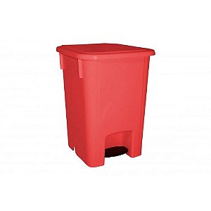 LIXEIRA VERMELHA C/ PEDAL 15LTS